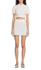 Pearl Bead Mini Skirt Flowering Girl