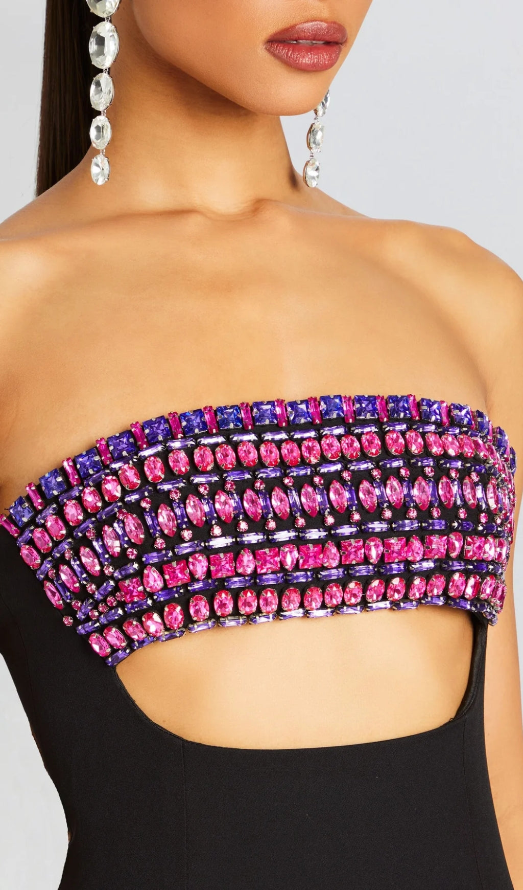 Ariyah Rhinestone Mini Bandage Dress Flowering Girl