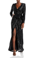 SEQUINED WRAP GOWN Flowering Girl