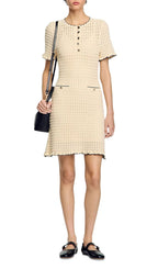 Vanilla Short Knit Dress Flowering Girl