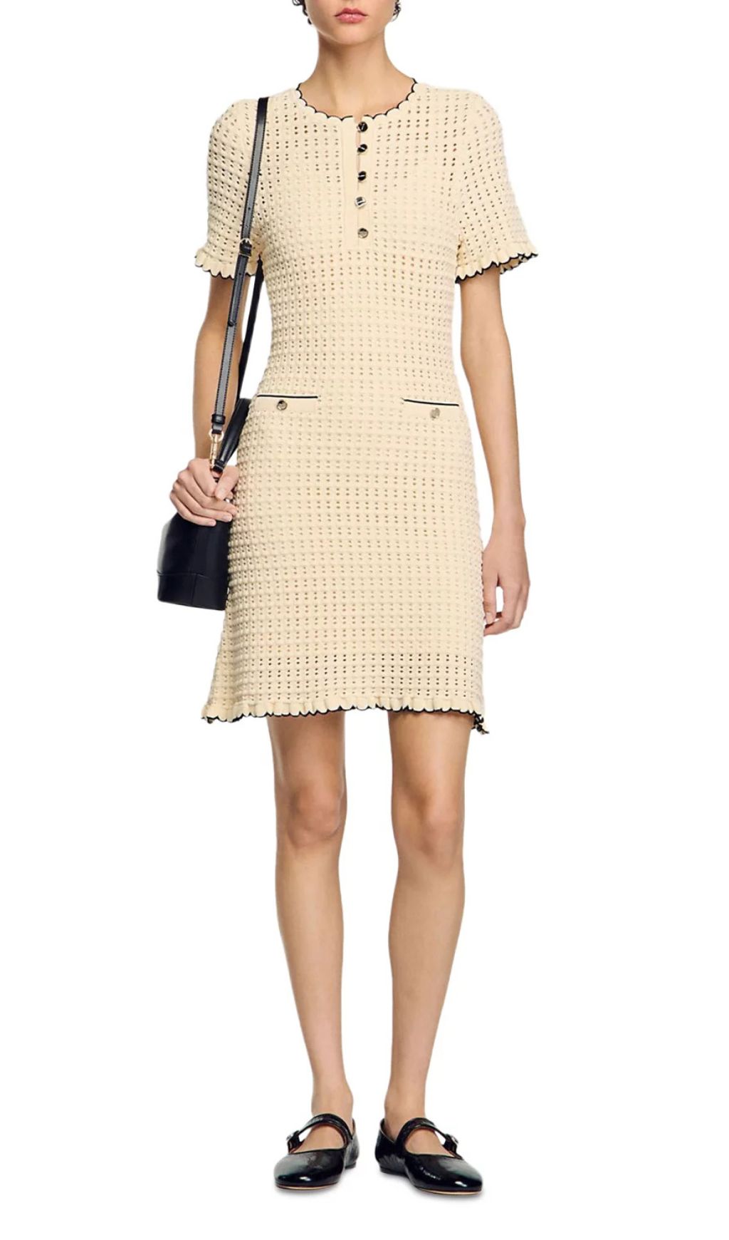 Vanilla Short Knit Dress Flowering Girl