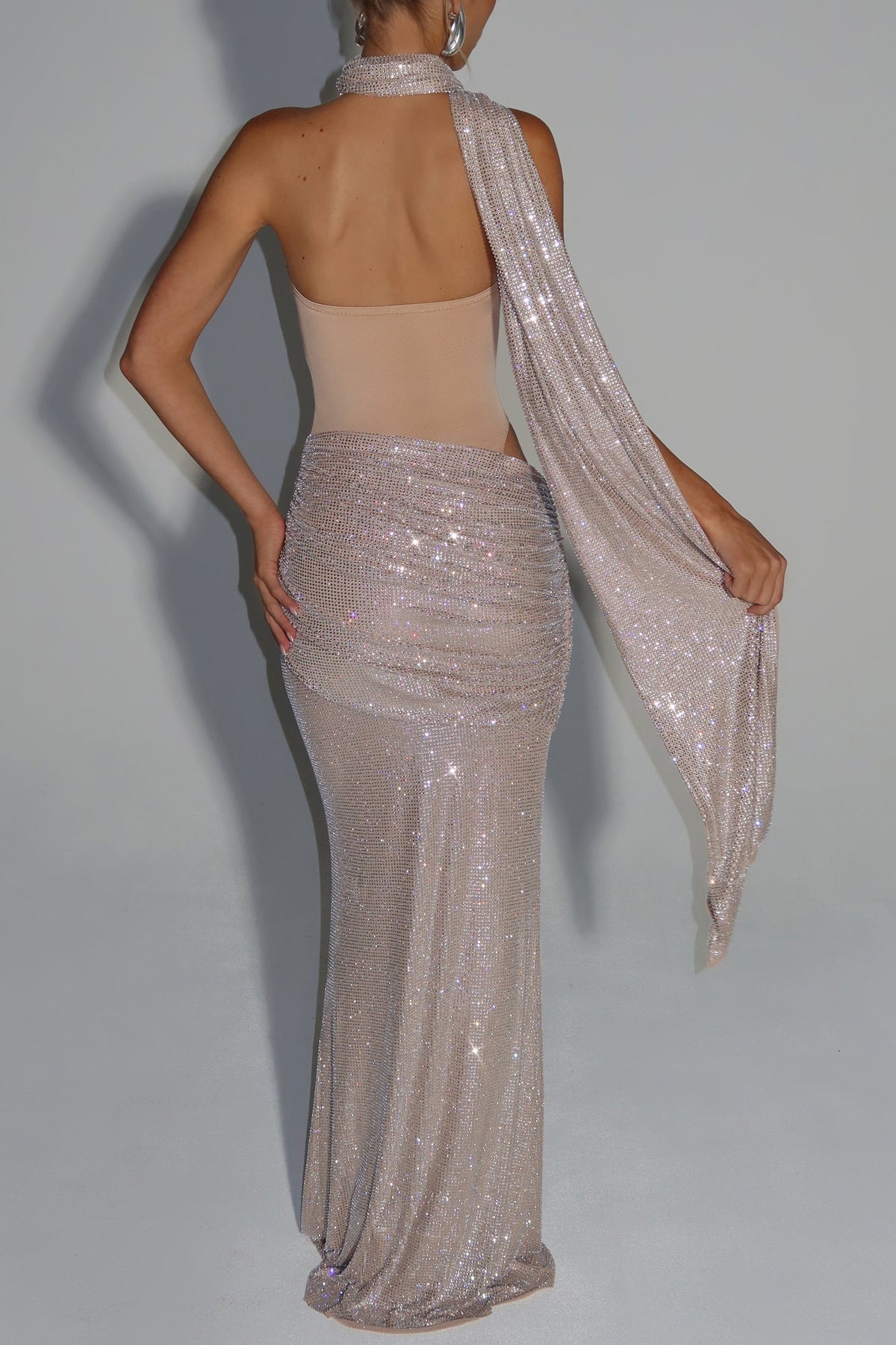 Beverly Maxi Dress - Nude Flowering Girl