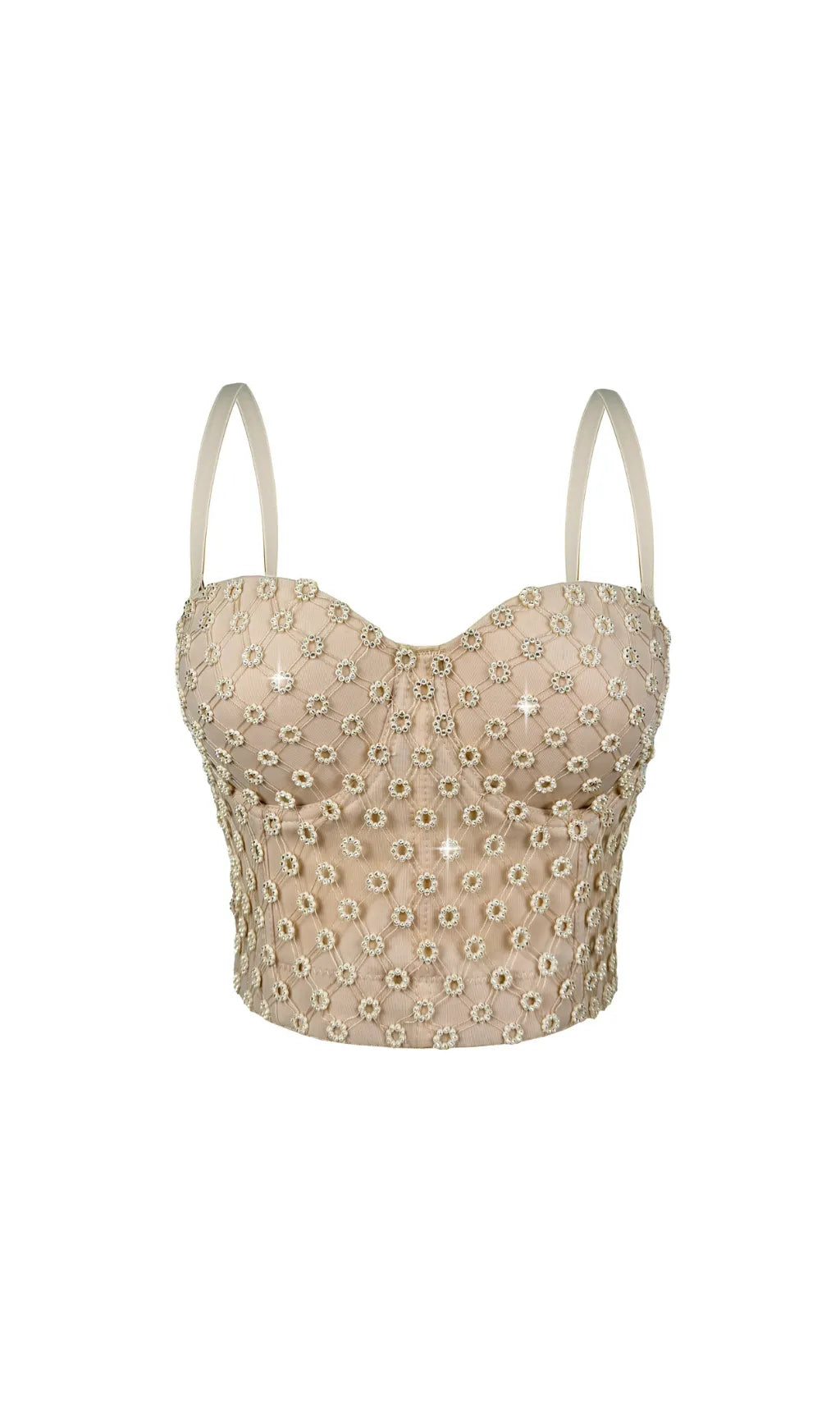 Griet Beaded Crop Top Flowering Girl