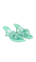 Kyveli Mint Sequin Heels Flowering Girl