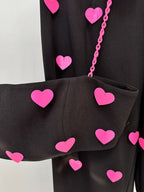 Clovia Pink Heart Embellished Top & Pants Set Flowering Girl