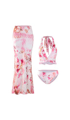 Decima Printed Three-Piece Swimsuit Flowering Girl