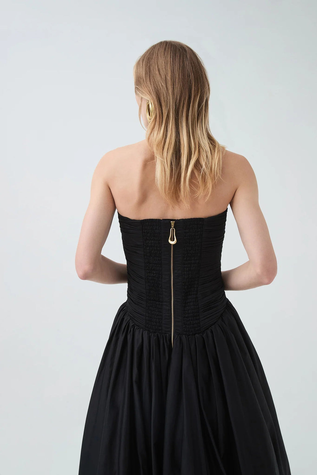 Nancy Bubble Hem Maxi Dress In Black Flowering Girl