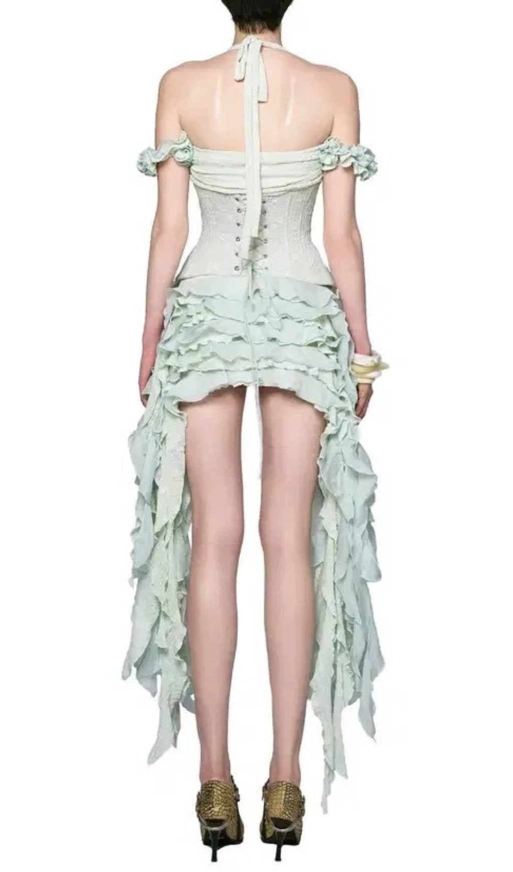 Dalilah Corset Ruffle Mini Dress Flowering Girl