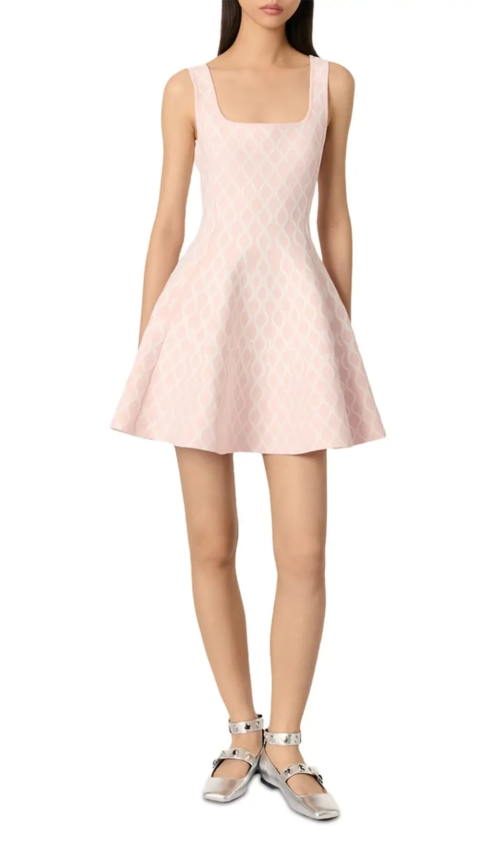 Short Jacquard Knit Dress Flowering Girl
