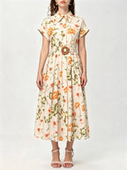 Meilani Floral Midi Dress Flowering Girl
