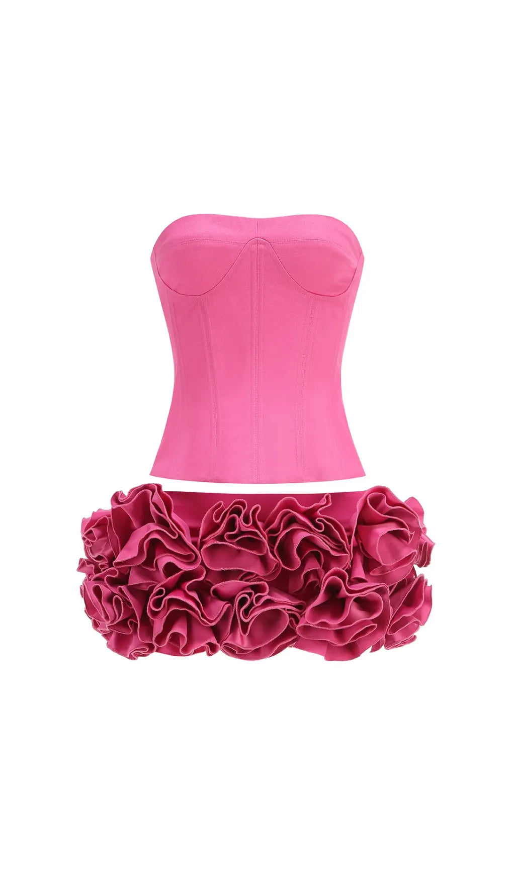 Clegg Pink Corset Flower Two-Piece Set Flowering Girl