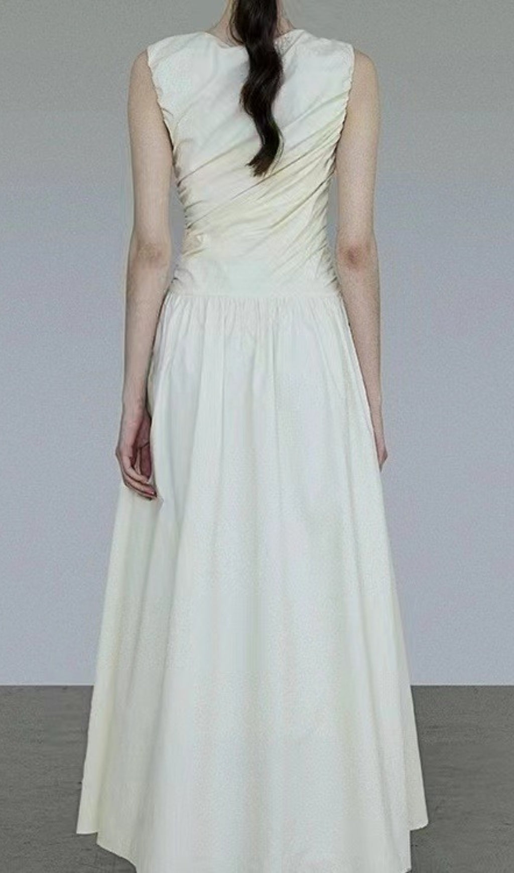 Atalaya White Ruched Maxi Dress Flowering Girl