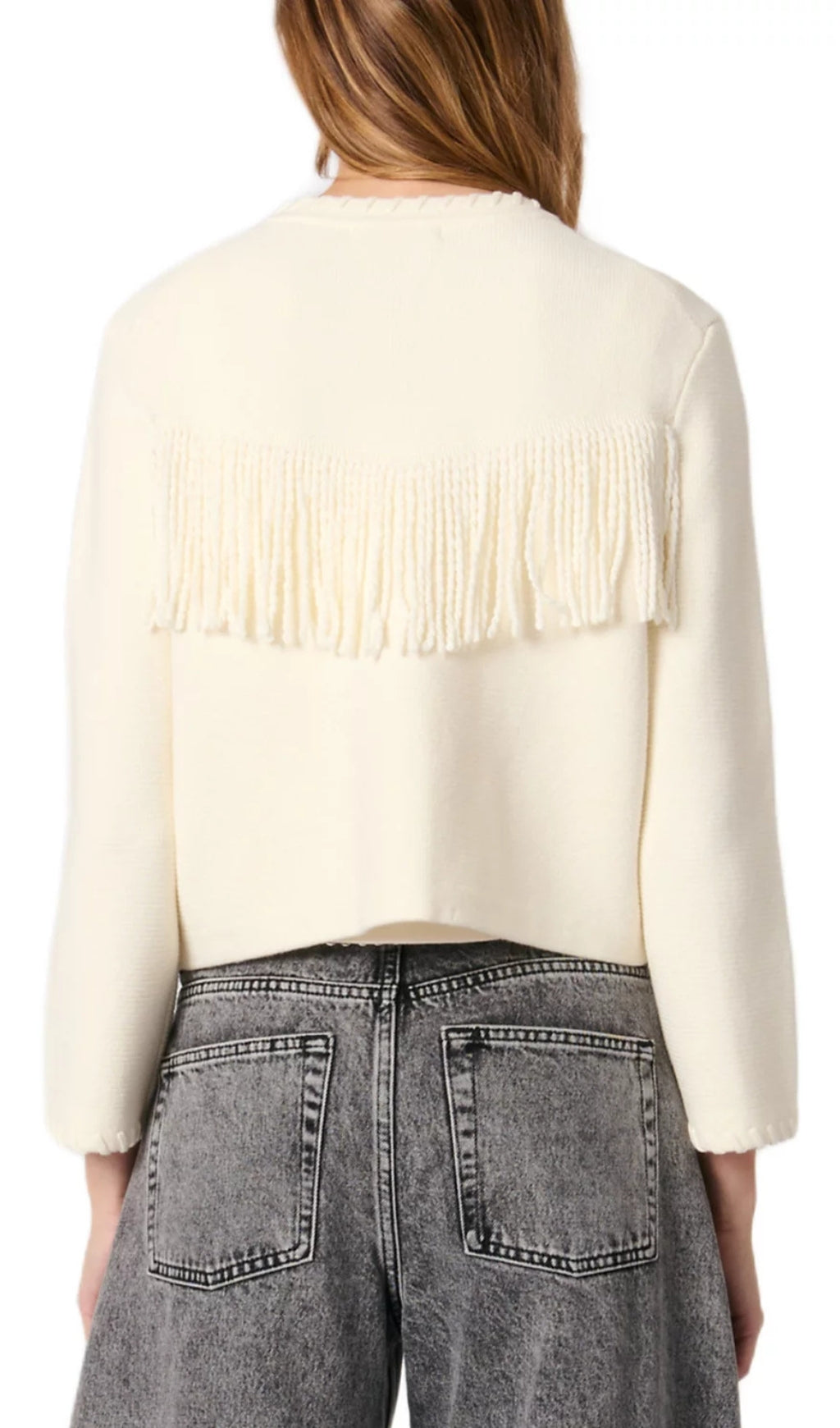 Fringed Cardigan Flowering Girl