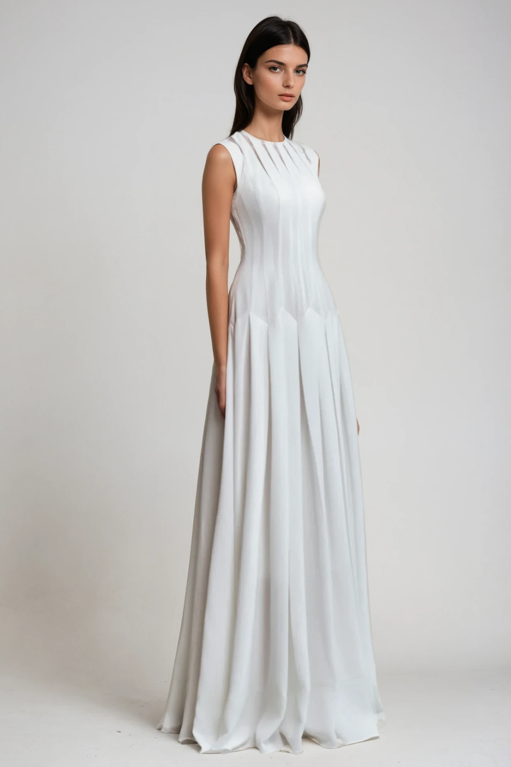 Joyce Ruch Ruffle Sleeveless Maxi Dress Flowering Girl