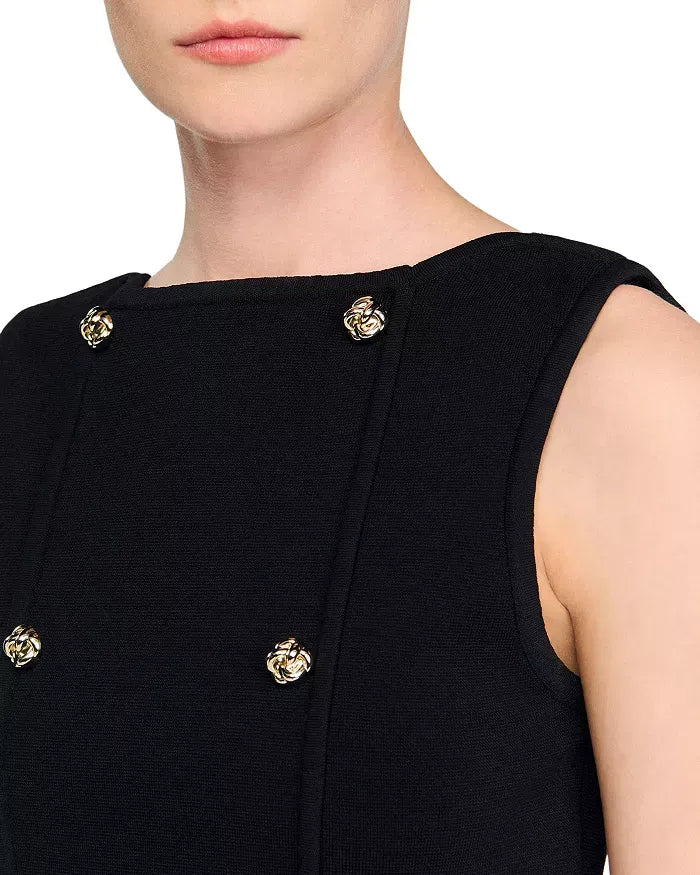 Marcia Black Double Breasted Vest Flowering Girl