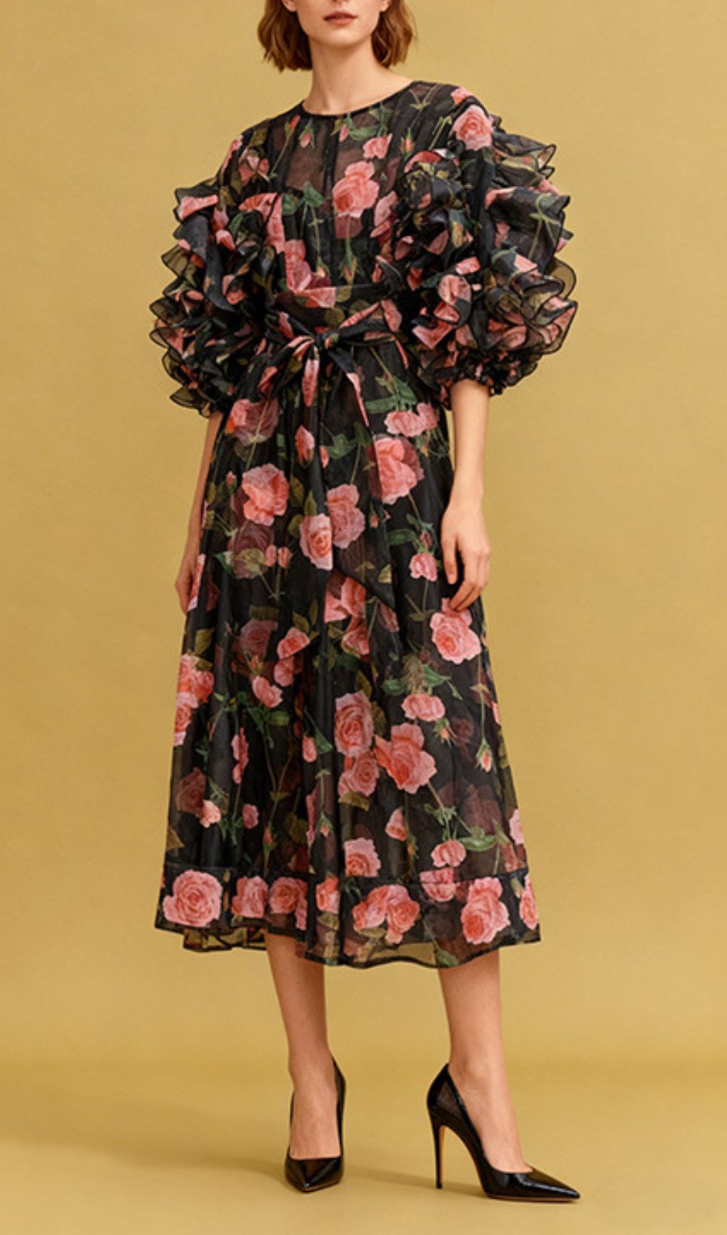 Jordin Floral Midi Dress Flowering Girl