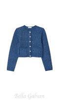 Palm Cropped Blazer in blue Flowering Girl