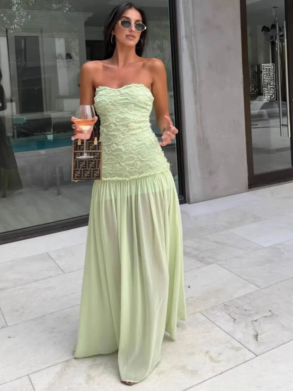 A-Line With Fitted Drop-Waist Bodice Gown Flowering Girl