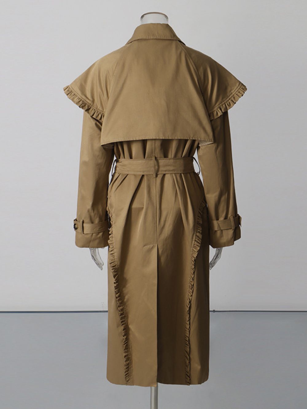 Mulan Khaki Long Trench Coat