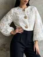 Miyuri Floral Embroidery Top