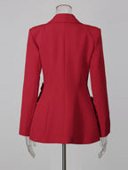 Misaki Red Flower Blazer