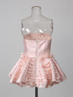 Montie Strapless Layered Ruffle Top