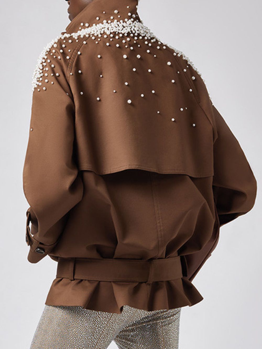 Moon Camel Brown Beaded Jacket