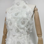 Cherry Blossom Mini Dress In White Flowering Girl