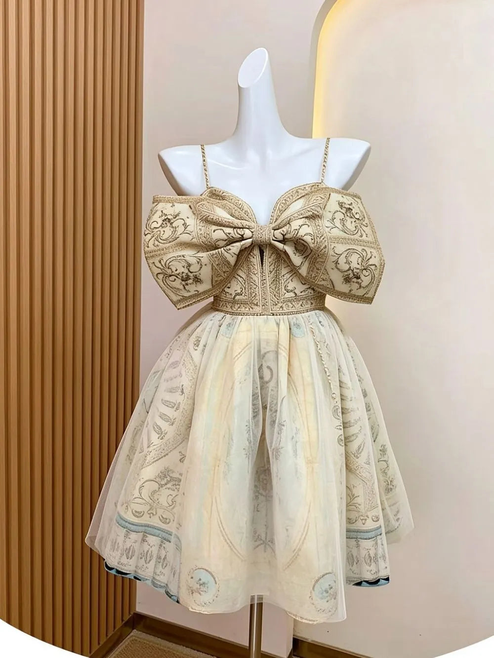 Michela Bow-Front Mini Dress Flowering Girl