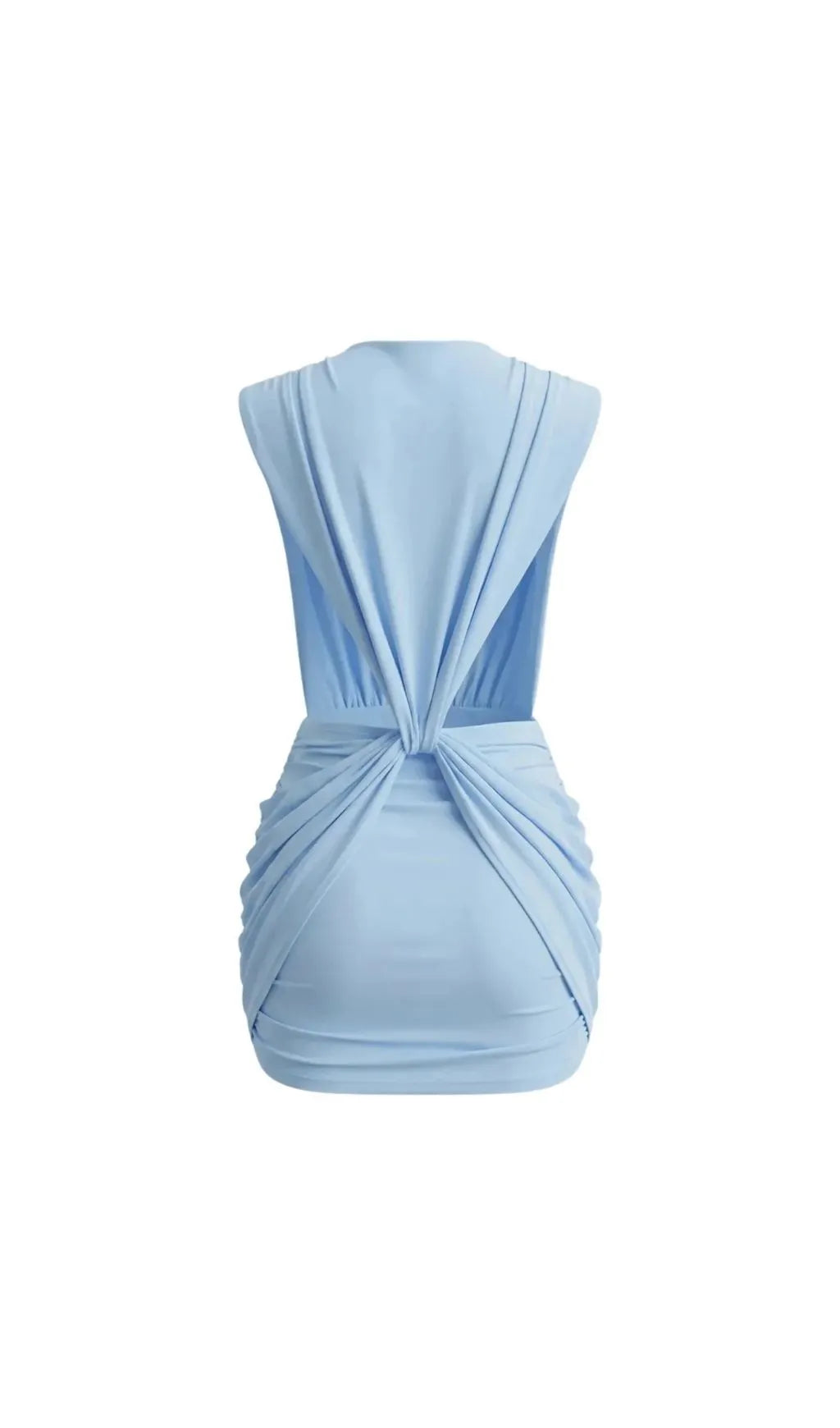 Boonea Draped Mini Dress - Blue Flowering Girl