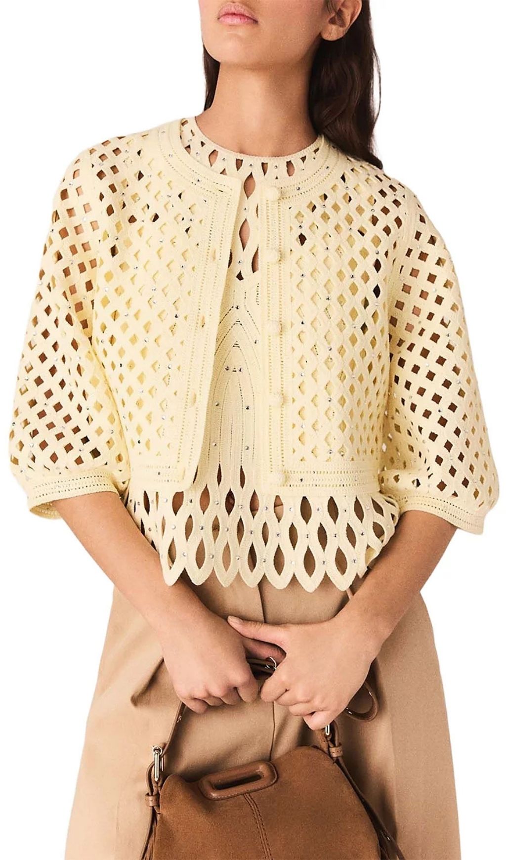 Crocheted Rhinestone Top Flowering Girl