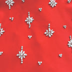 Adora Sleeveless Diamond Bow Bandage Mini Dress In Red Flowering Girl