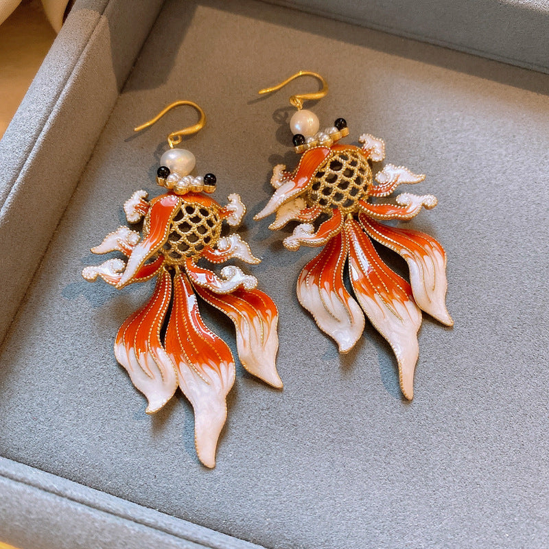Denis Koi Earrings Flowering Girl