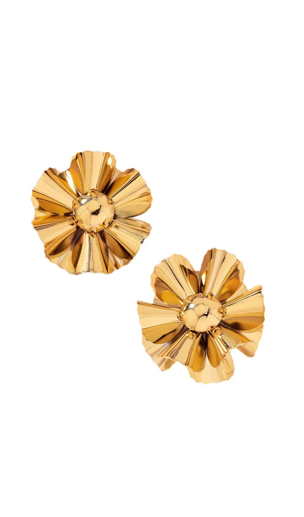 Ayane Metal Flower Earrings Flowering Girl