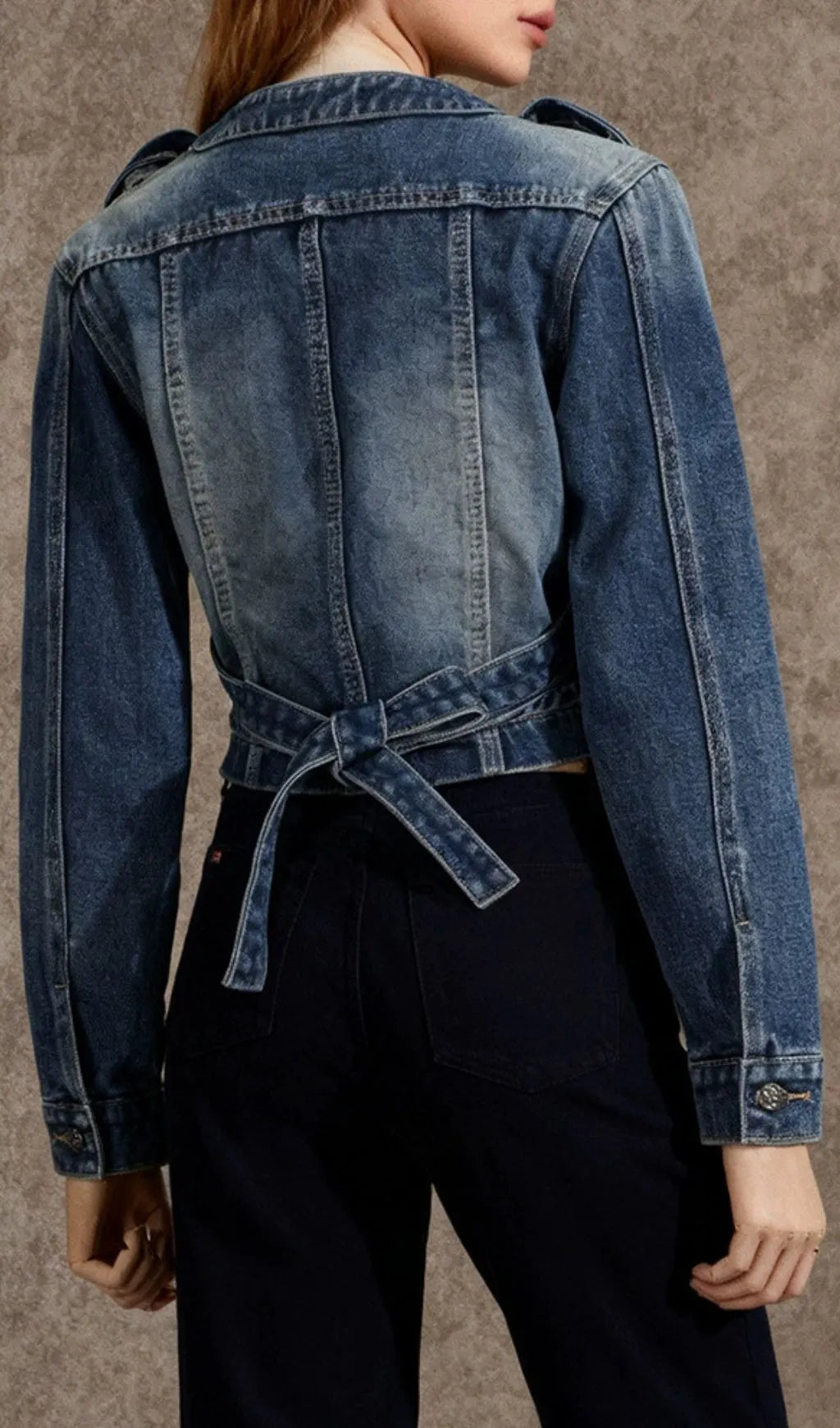 Elandra Deconstruct Denim Jacket Flowering Girl