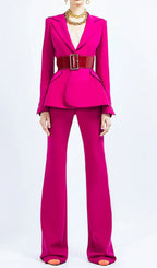 Callison Pink Blazer Trousers Set Flowering Girl