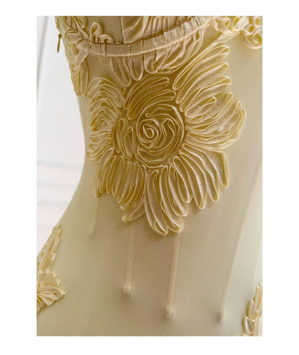 Nefertiti Maxi Dress - Lemon Flowering Girl