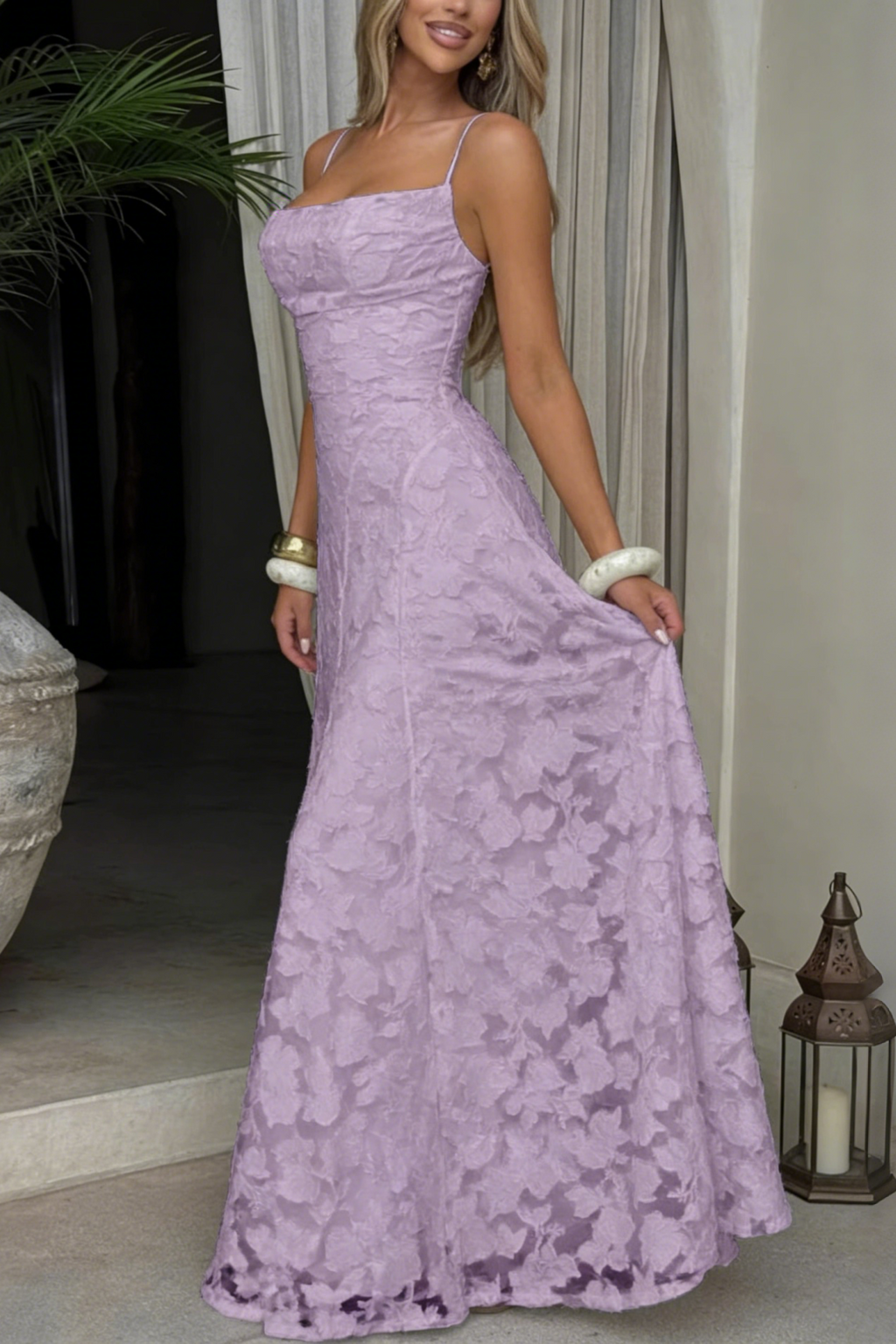Francis Maxi Dress-Purple Flowering Girl