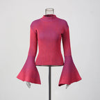 Janli Flared Sleeve Sweater Flowering Girl