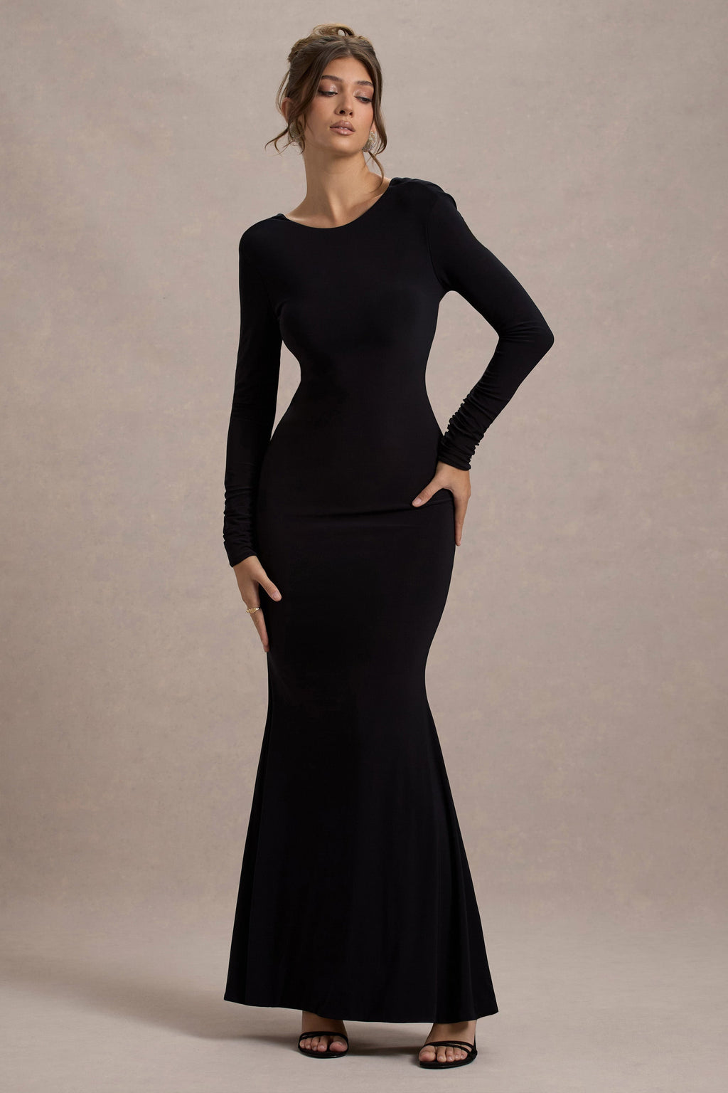Jersey Bow Backless Midi Dress Flowering Girl