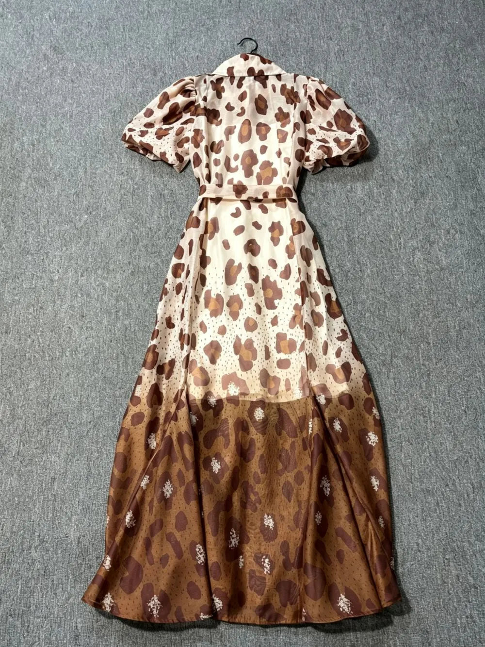 Mehmood Puff Sleeve Printed Midi Dress Flowering Girl