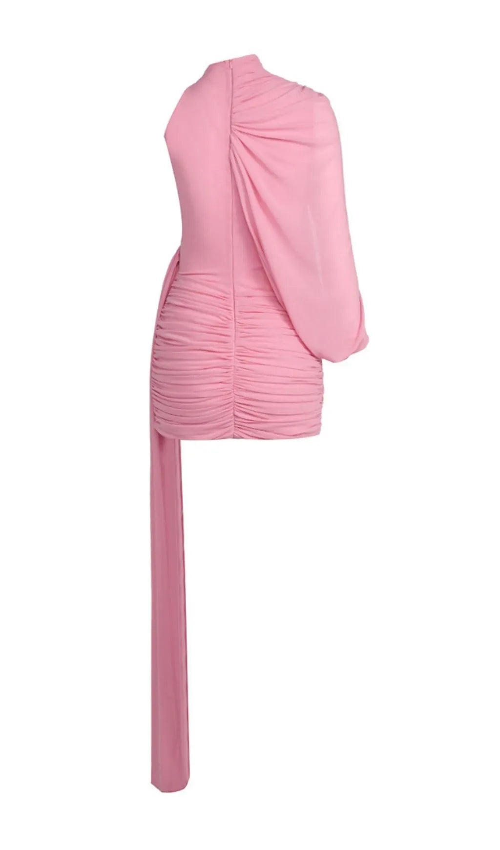 Lauralee Pink Ruched Mesh Mini Dress Flowering Girl