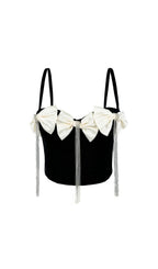 Dua Bow Tassel Crop Top Flowering Girl