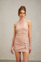 Lucie pink glitter mini dress Flowering Girl