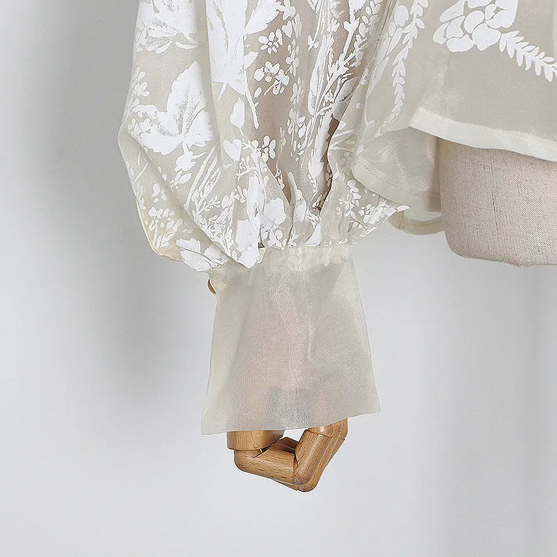Matusha Lantern Sleeve Shirt Flowering Girl
