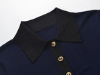 Hilal Ribbed Gold-Button Bodysuit Flowering Girl