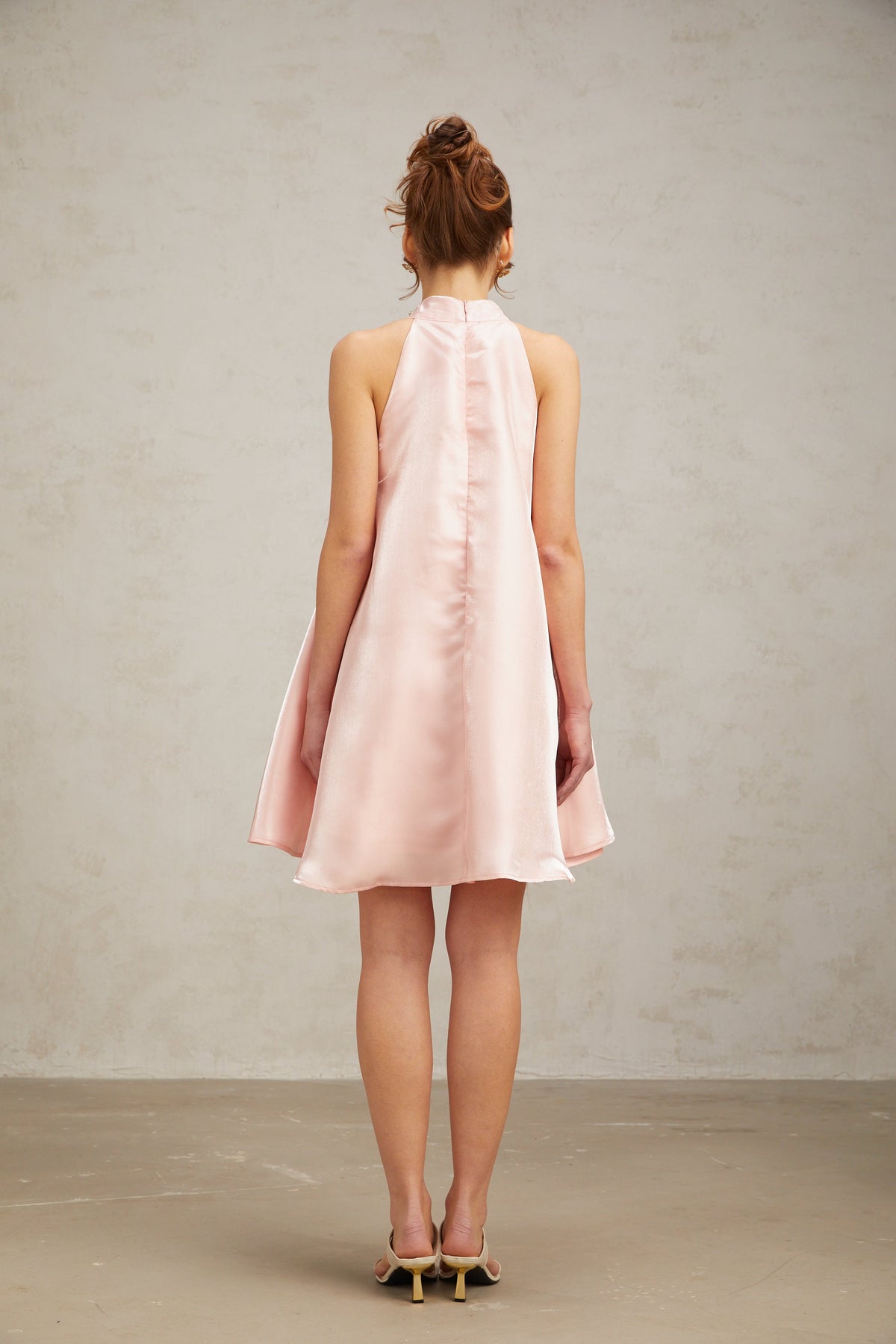 Quella Pink Flower Sleeveless A-Line Mini Dress Flowering Girl