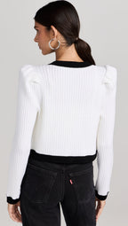 Trina Cable Structured Cropped Cardigan Flowering Girl