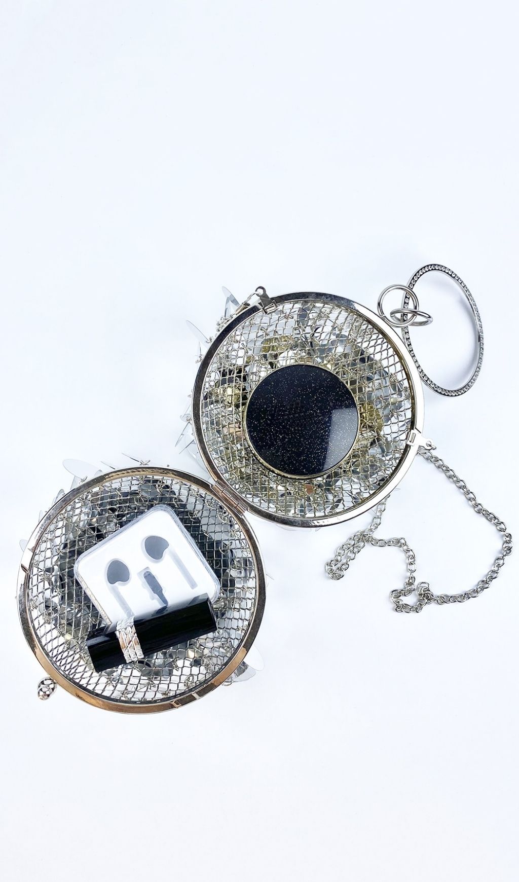 Adaiba Silver Ball Sequin Bag Flowering Girl