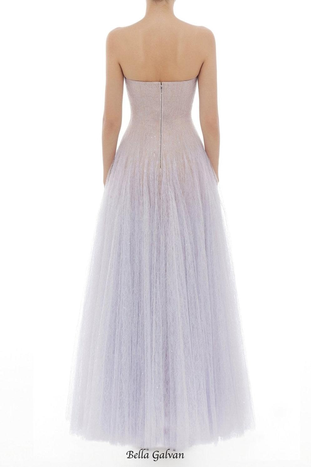 carol Draped Lace Maxi Dress in Violet Flowering Girl